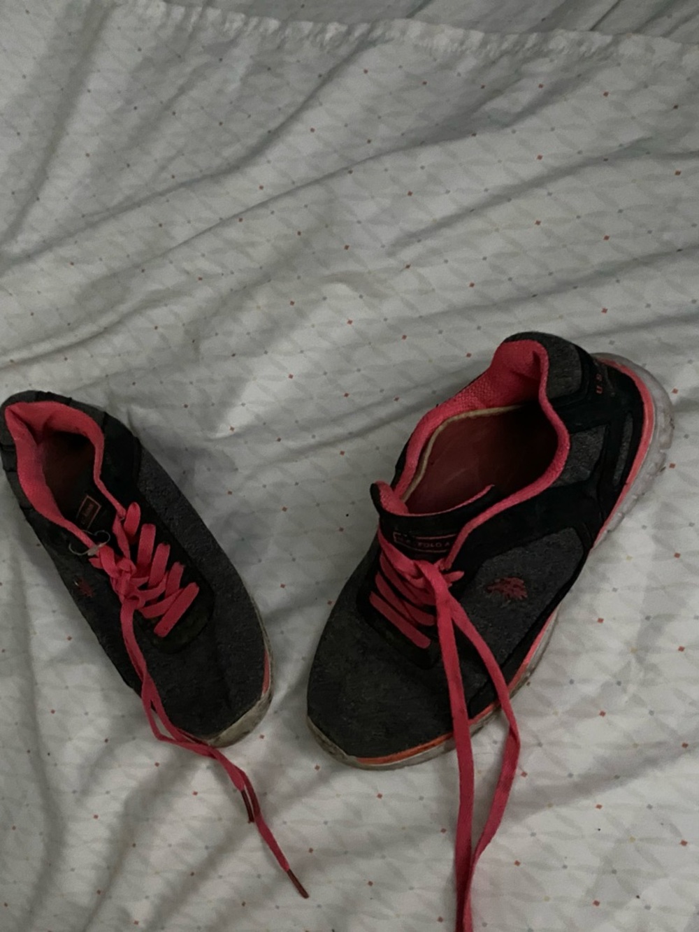 U.S. Polo Assn. Women's Black and Pink Athletic Sneakers